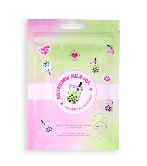 I Heart Revolution - *I Heart Boba* - Parches para ojos Honeydew Mik Tea - Extracto de té matcha