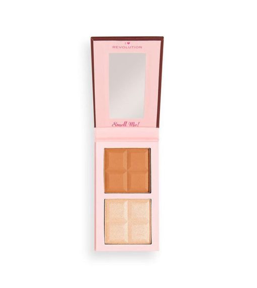 I Heart Revolution - Paleta de iluminador y contorno Chocolate Contour - Light - Image 2