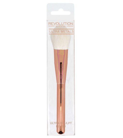 Makeup Revolution - Brocha colorete Ultra Metals  Sculpt Blush Brush – F303 - Image 3