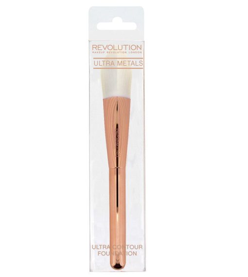 Makeup Revolution - Brocha Contorno Ultra Metals  Contour Foundation Brush – F302 - Image 3