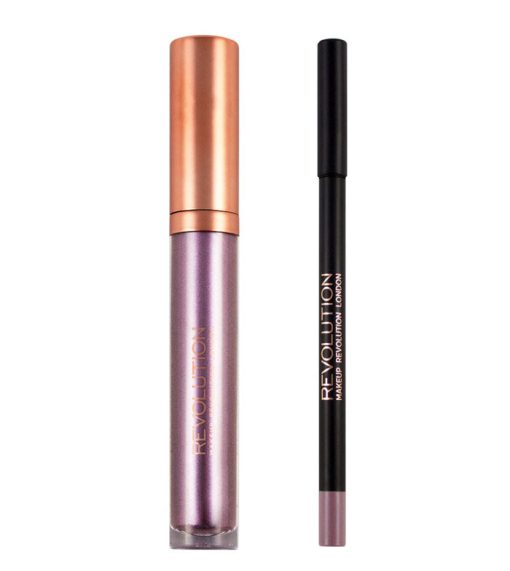 Makeup Revolution - Metallic Lip Kit Retro Luxe - The Rebellion - Image 2