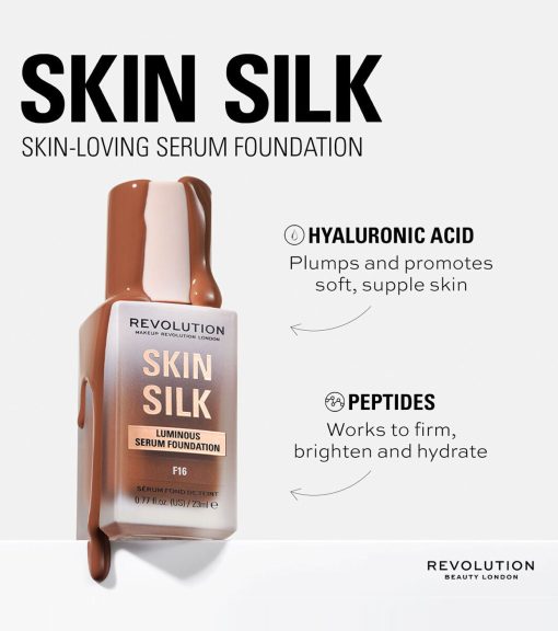 Revolution - Base de maquillaje Skin Silk Serum Foundation - F12.5 - Image 5