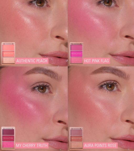 Revolution - Paleta de coloretes Icon Blush - Authentic Peach - Image 4