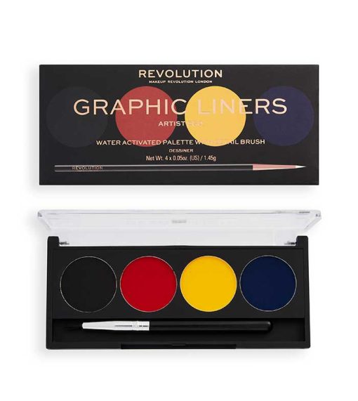 Revolution - Paleta de delineadores Water Activated Graphic Liners - Artist Ego