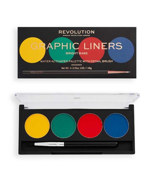 Revolution - Paleta de delineadores Water Activated Graphic Liners - Bright Babe