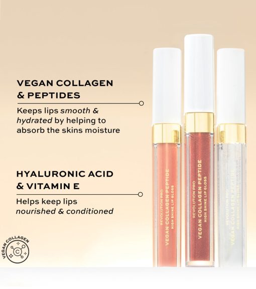 Revolution Pro - Brillo de labios Vegan Collagen Peptide - Bella - Imagen 4