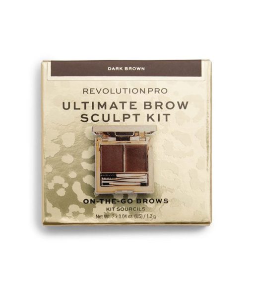 Revolution Pro - Kit de cejas Ultimate Brow Sculpt Kit - Dark Brown - Image 3