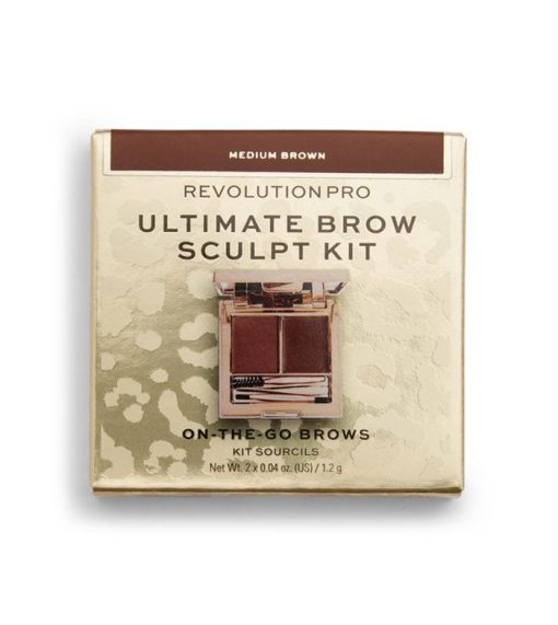 Revolution Pro - Kit de cejas Ultimate Brow Sculpt Kit - Medium Brown - Image 3