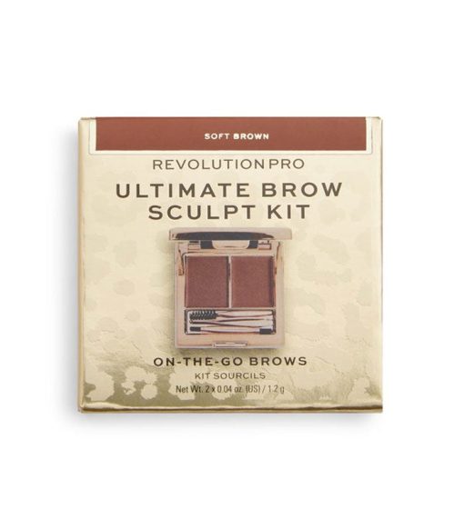 Revolution Pro - Kit de cejas Ultimate Brow Sculpt Kit - Soft Brown - Imagen 3