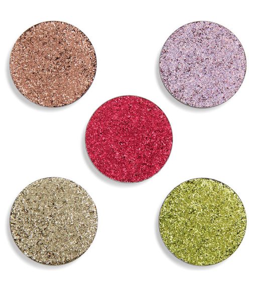 Revolution Pro - Pack de 5 sombras de ojos Glitter en godet magnéticas - Stop Look and Glisten