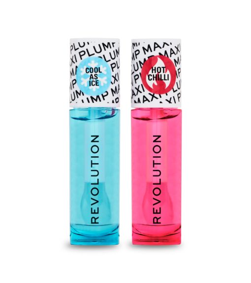 Revolution - Set de brillo de labios Maxi Plump Lip Duo - Maxi Plump Cool As Ice    Maxi Plump Hot As Chilli - Image 2