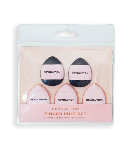 Revolution - Set de mini borlas de maquillaje Mini Finger Powder Puff