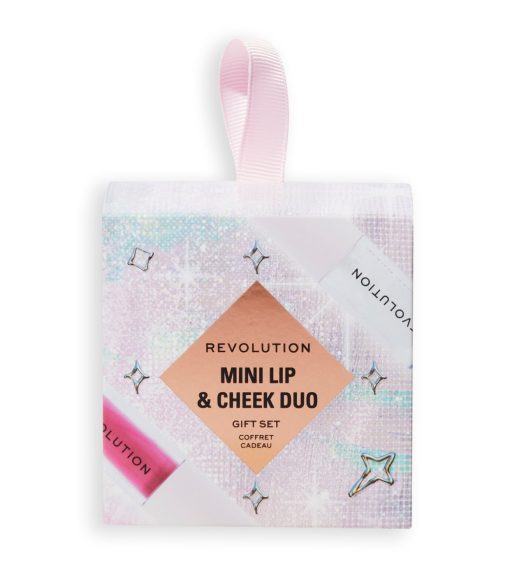 Revolution - Set Mini Lip & Cheek Duo - Mini Blush Bomb Cream Blusher Cute Pink   Mini Pout Bomb Clear Shimmer - Image 2