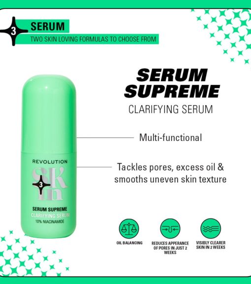 Revolution Skin - *Clearly Clarify* - Sérum facial clarificante Serum Supreme - Image 4