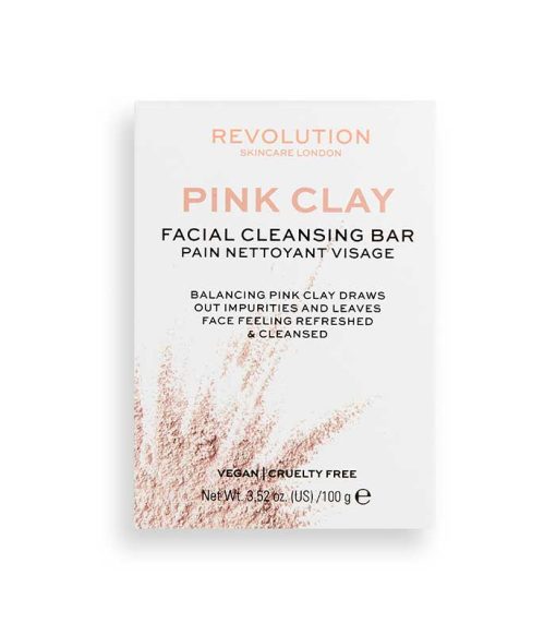 Revolution Skincare - Jabón facial sólido Pink Clay