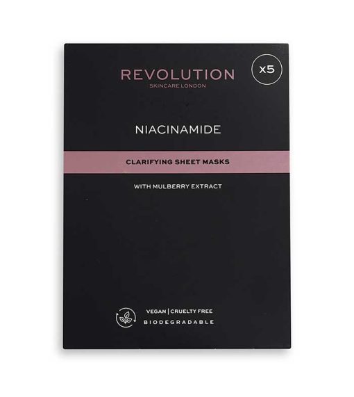 Revolution Skincare - Pack de 5 mascarillas aclarantes con niacinamida