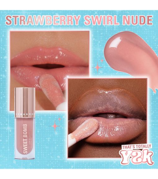 Revolution - *Y2K Baby* - Brillo de labios Sweet Bomb - Strawberry Swirl Nude - Image 4