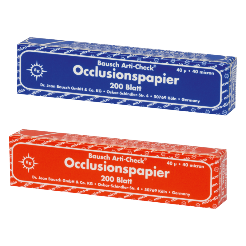 Bausch – Okklusionspapier 40 µ, blau/rot, 200 Streifen – Bild 2
