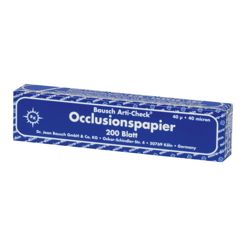 Bausch – Okklusionspapier 40 µ, blau/rot, 200 Streifen – Bild 3
