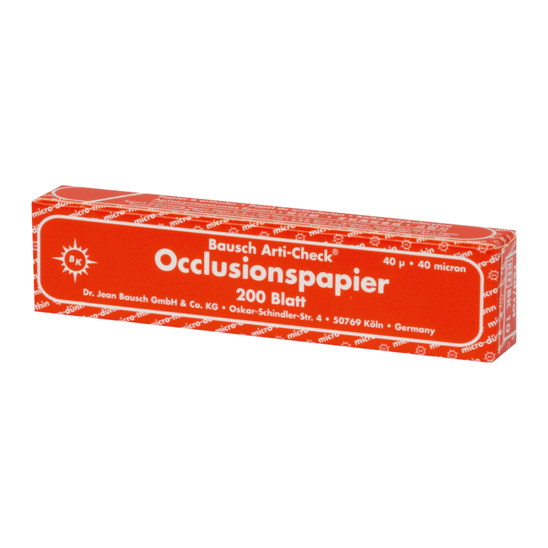 Bausch – Okklusionspapier 40 µ, blau/rot, 200 Streifen – Bild 4