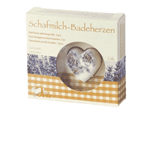 Badezusatz Schafmilch – Badeherzen Lavendel – Ovis 18 g