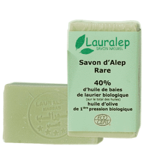 Bio Aleppo Seife mit 40% Lorbeeröl und 60% Olivenöl – Lauralep 150 g