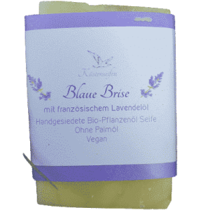 Bio Seife Blaue Brise mit Lavendel – Palmölfrei – Küstenseife 80 g