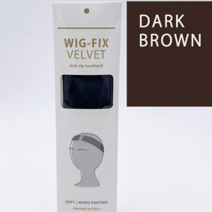 Fancy Hair Wig Fix Samt Klettband dunkelbraun